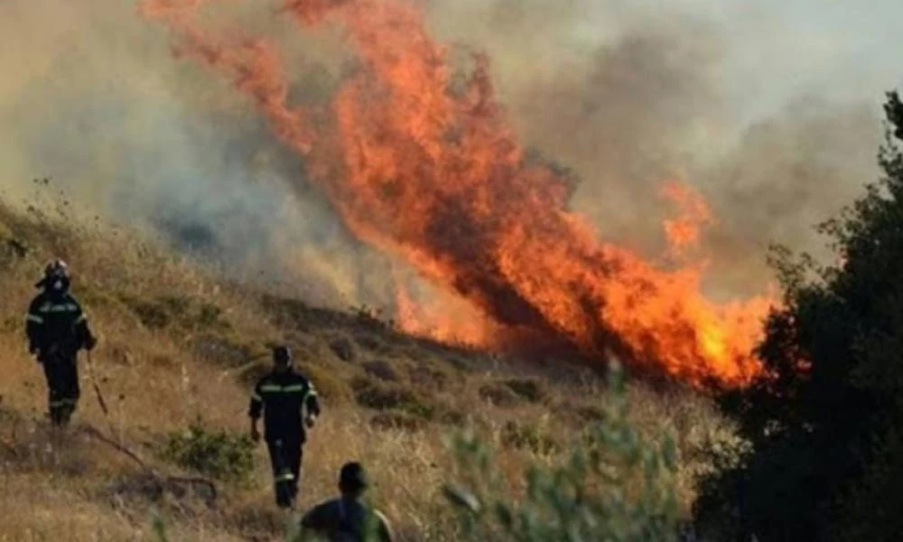 Μεγάλη φωτιά κοντά στην Κνωσό και Κάρυστο - Βρίσκεται πολύ κοντά σε κατοικημένη περιοχή